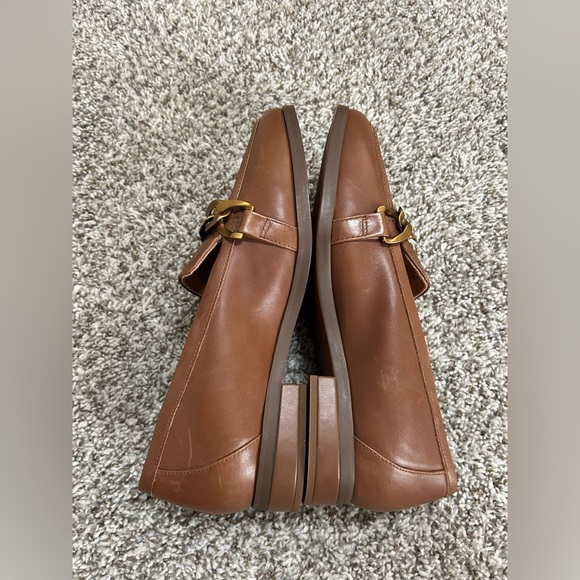 Vionic Mizelle Gold Chain Brown Loafers Shoes Size 8 Minimalist Classic Elegant - Picture 7 of 11